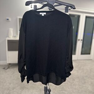 Halston Heritage Elegant Black Knit Top